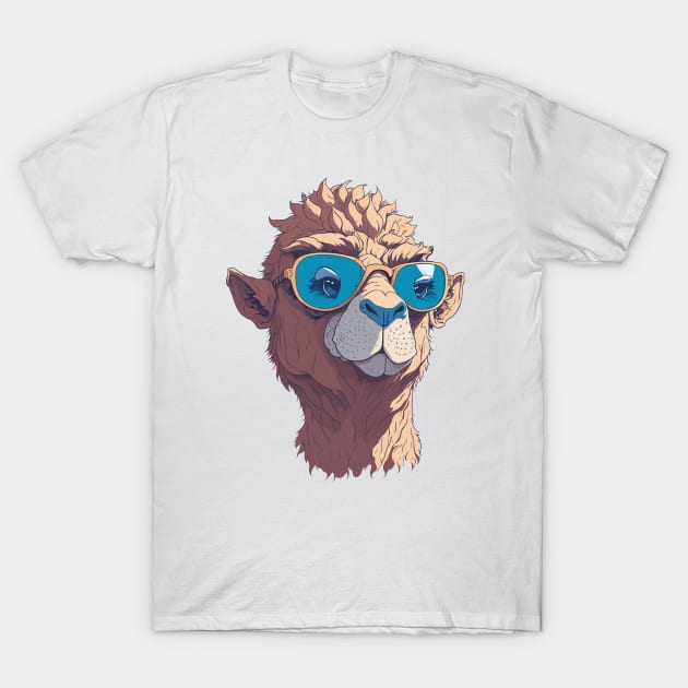 Camel Animal Face Design Art Shirt T-Shirt by hippohost